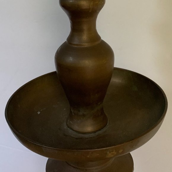 VTG 17" Tall Brass Candle Holder Bohemian Decor Boho - Picture 9 of 10